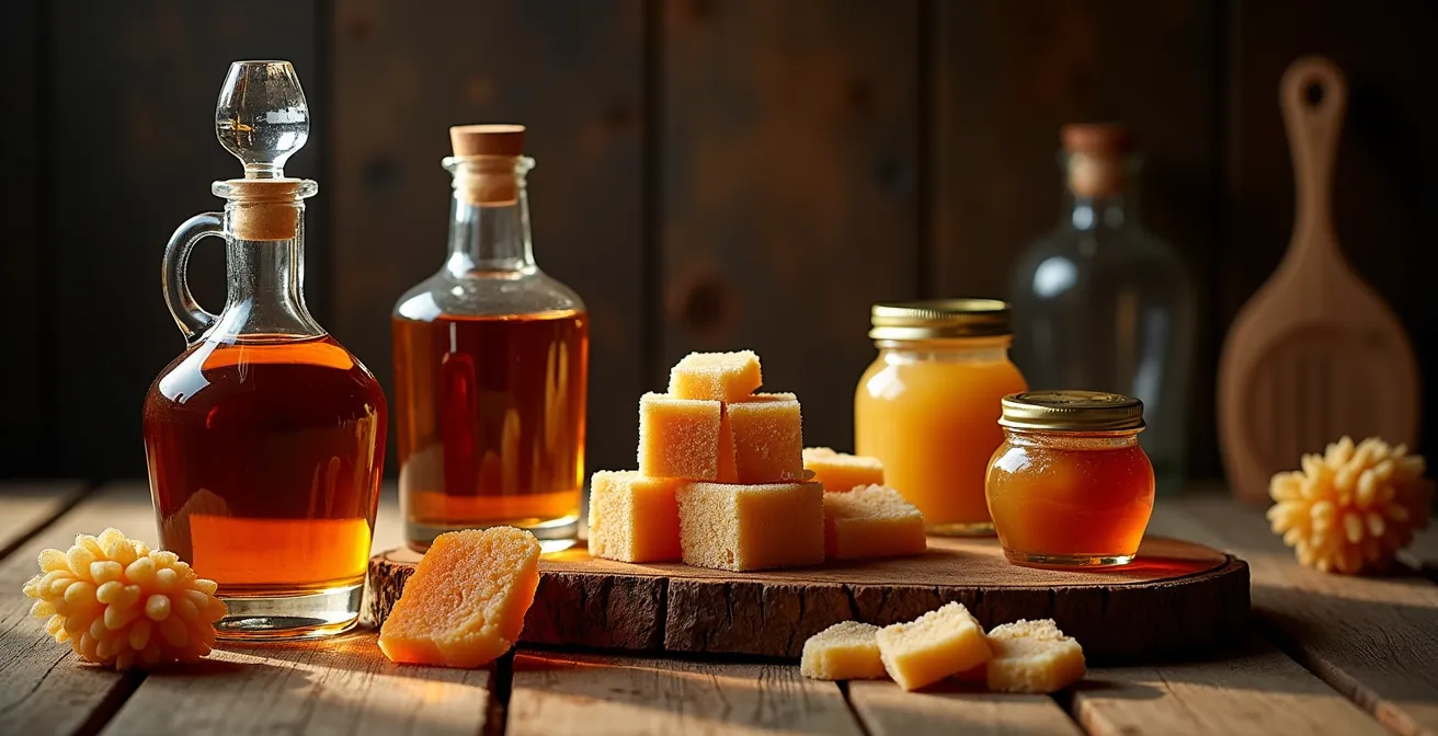 Assortiment de produits dérivés de l'érable québécois